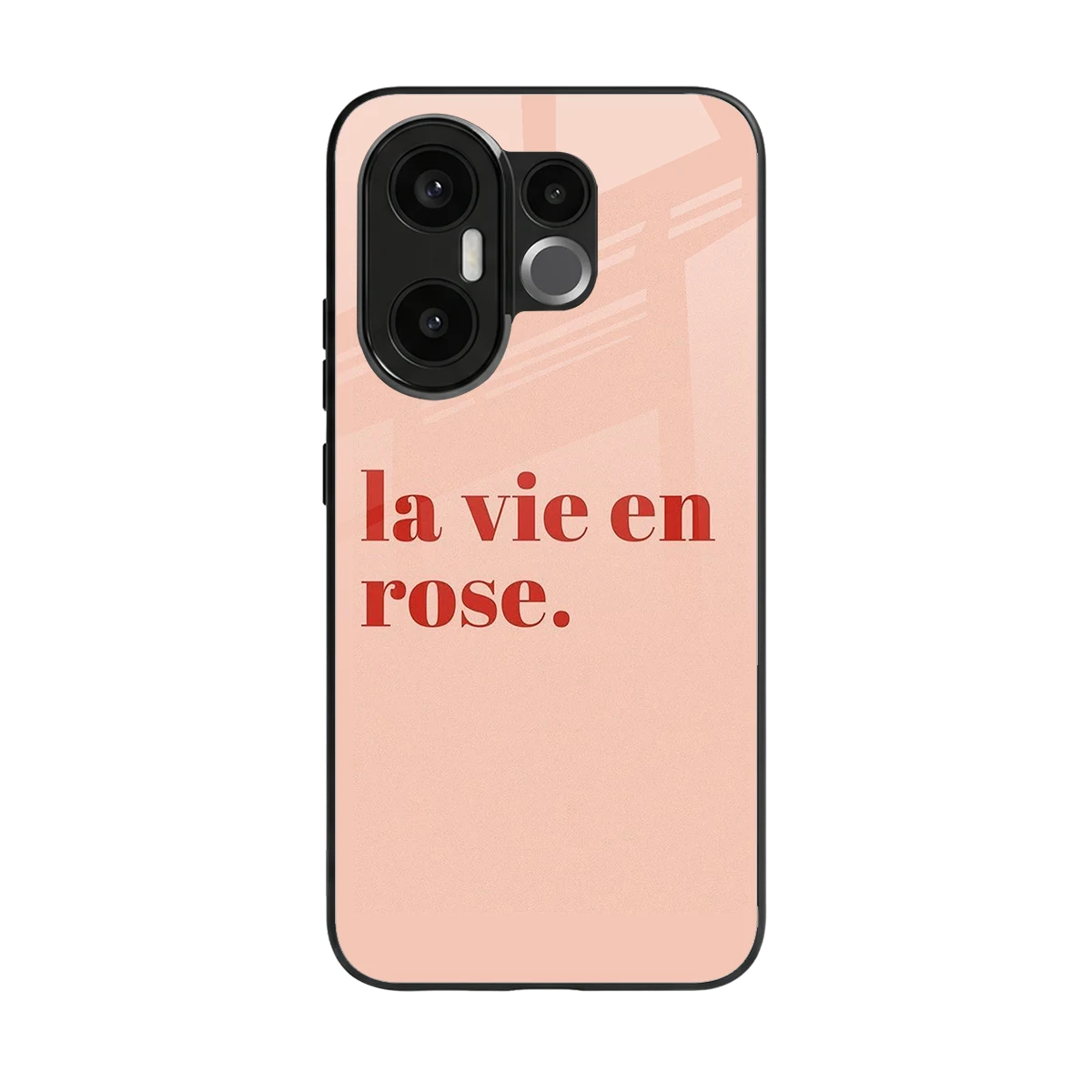 La Vie En Rose Quote back phone cover | glass case for vivo x200 fe