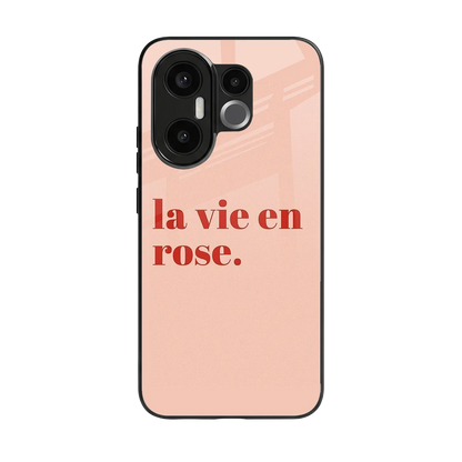 La Vie En Rose Quote back phone cover | glass case for vivo x200 fe