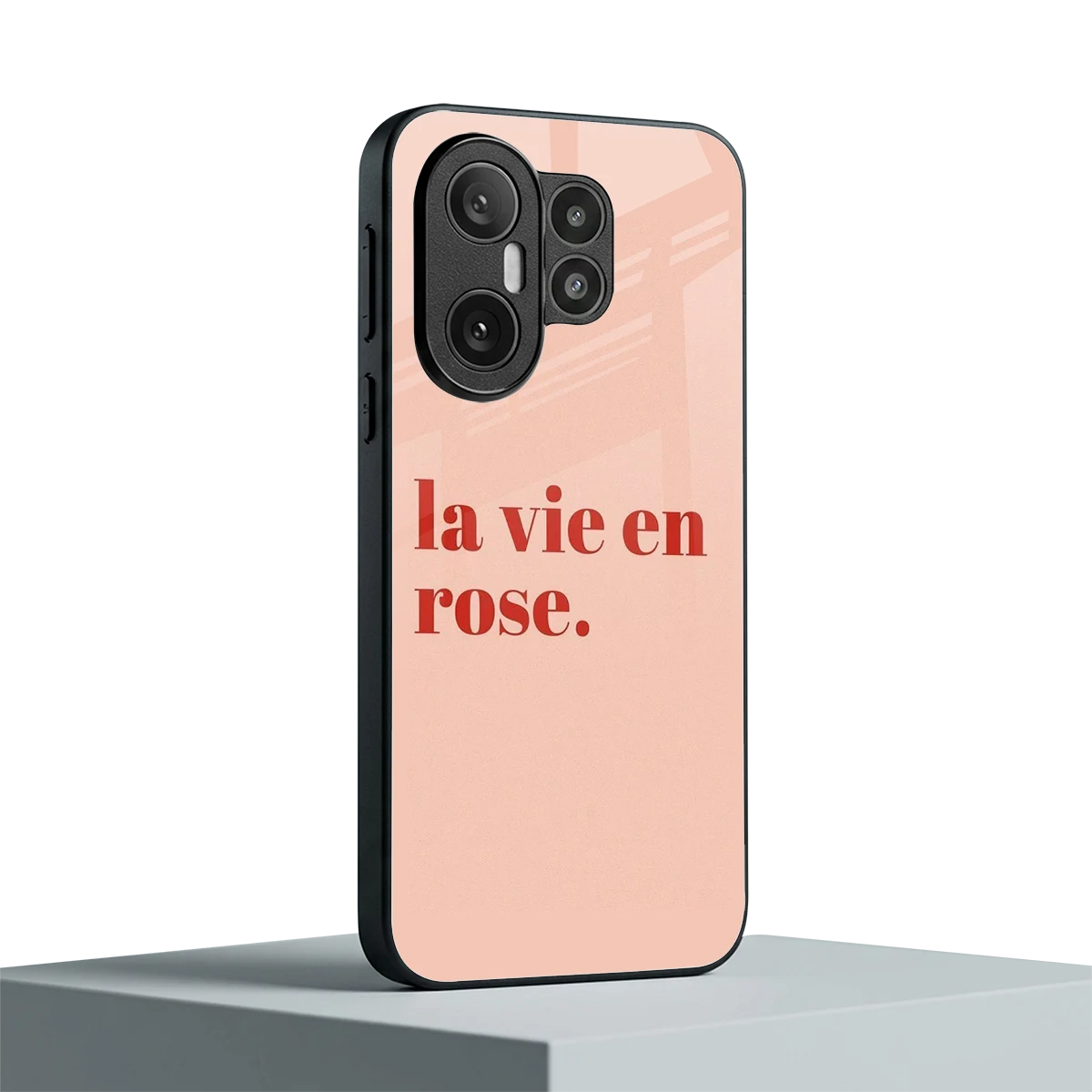 La Vie En Rose Quote vivo x200 fe mobile cover | shockproof glass phone case