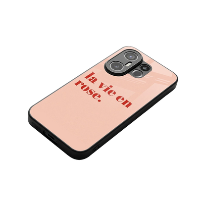 La Vie En Rose Quote stylish phone case for vivo x200 fe | glossy glass and slim fit