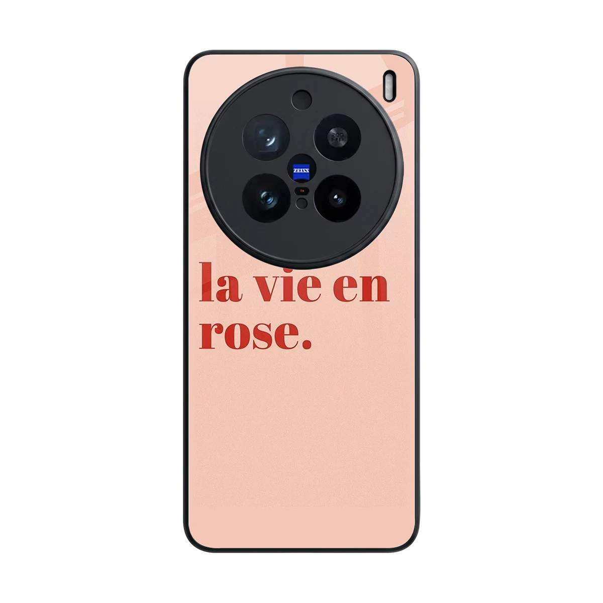 La Vie En Rose Quote back phone cover | glass case for vivo x200 pro