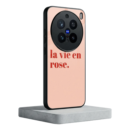 La Vie En Rose Quote vivo x200 pro mobile cover | shockproof glass phone case