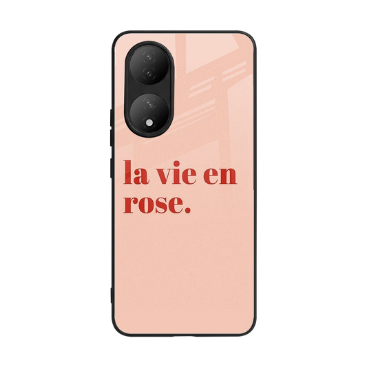 La Vie En Rose Quote back phone cover | glass case for Vivo-y100