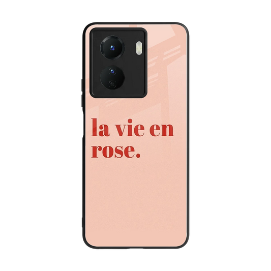 La Vie En Rose Quote back phone cover | glass case for vivo y16