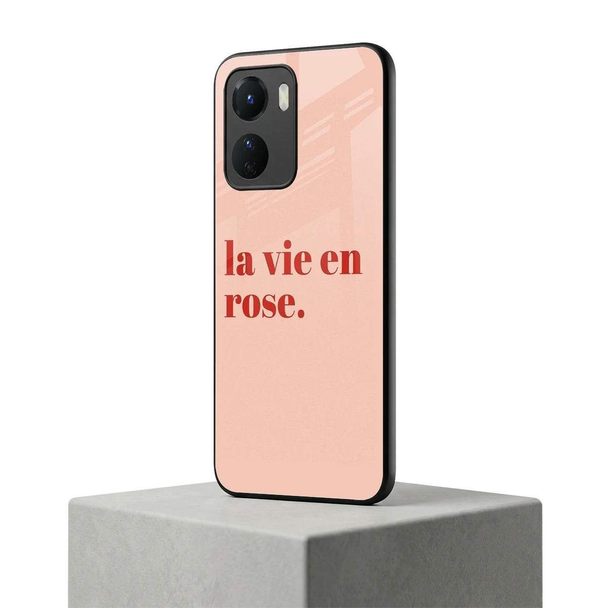 La Vie En Rose Quote vivo y16 mobile cover | shockproof glass phone case