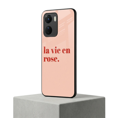 La Vie En Rose Quote vivo y16 mobile cover | shockproof glass phone case