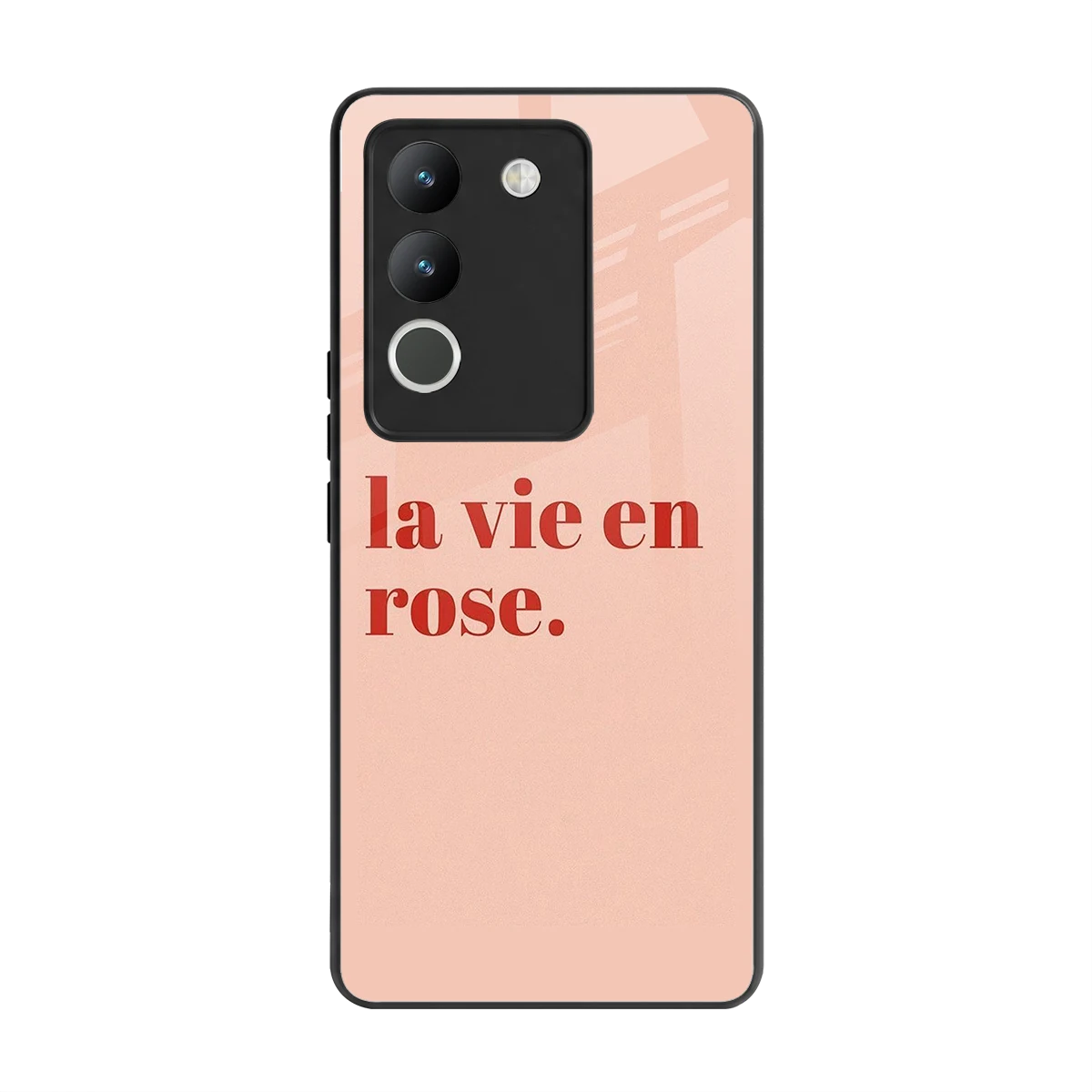La Vie En Rose Quote back phone cover | glass case for vivo y200 5g