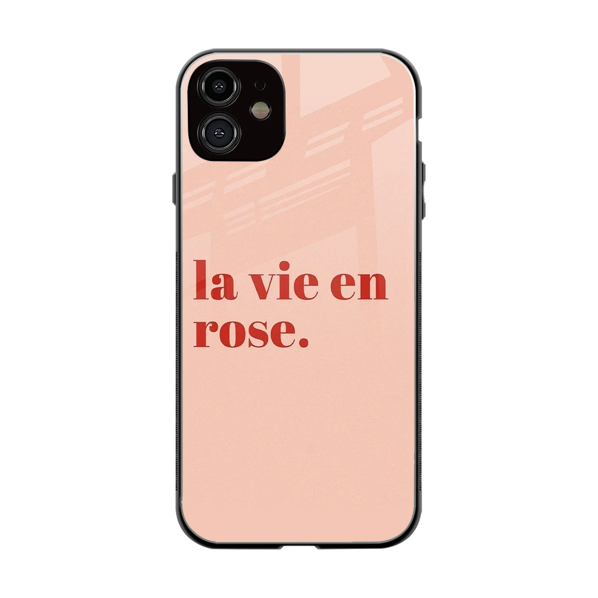 La Vie En Rose Quote back phone cover | glass case for iphone 12