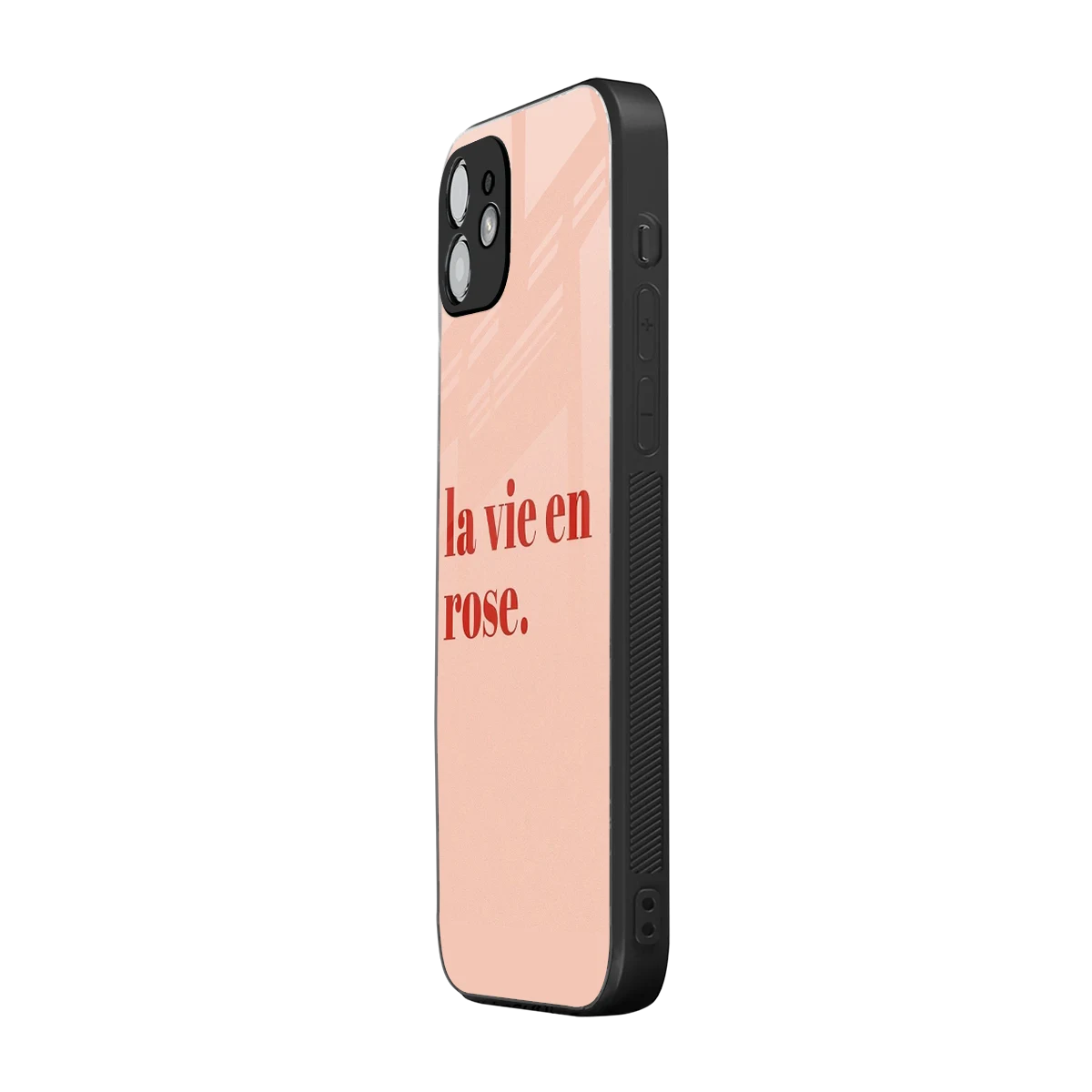 La Vie En Rose Quote iphone 12 mobile cover | shockproof glass phone case