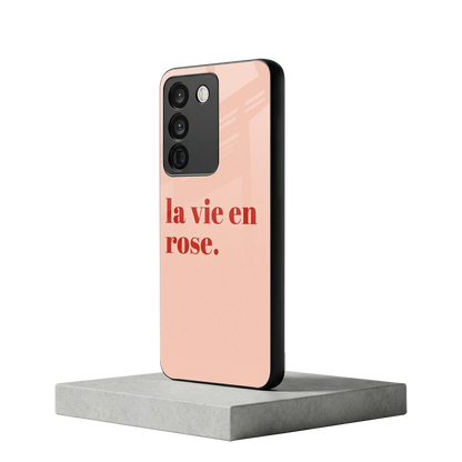 La Vie En Rose Quote vivo y200 5g mobile cover | shockproof glass phone case