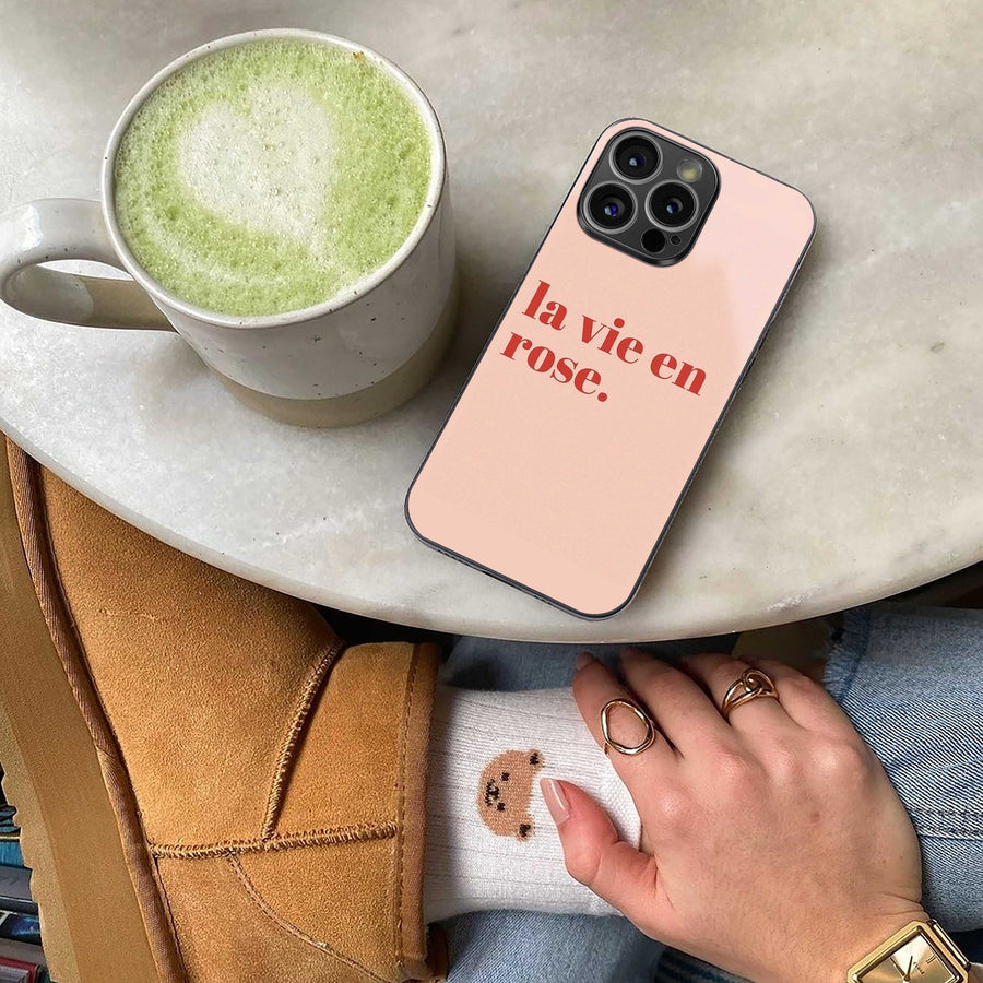 La Vie En Rose Quote Phone Case for Samsung Galaxy S24 Ultra | Glass Case