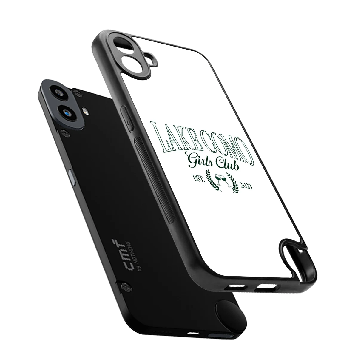 Lake Como sleek cmf nothing phone 1 cover with tempered glass back and TPU edges
