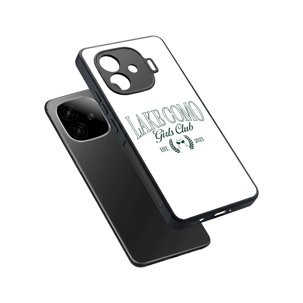 Lake Como sleek iqoo neo 10r 5g cover with tempered glass back and TPU edges
