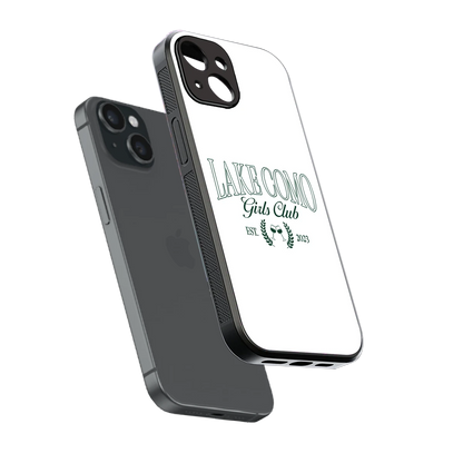 Lake Como sleek iphone 15 cover with tempered glass back and TPU edges