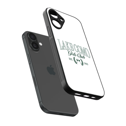 Lake Como sleek iphone 16 plus cover with tempered glass back and TPU edges