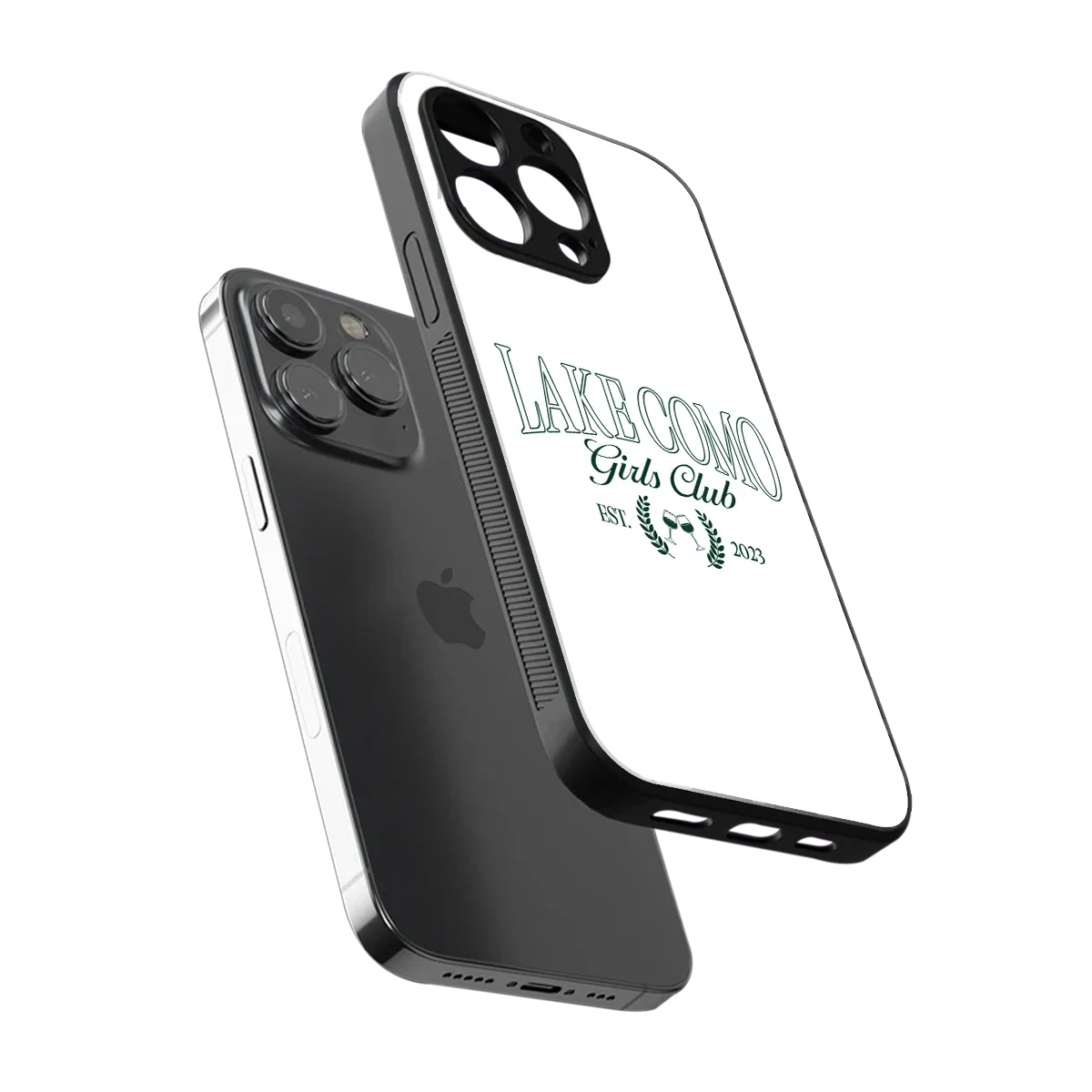 Lake Como sleek iphone 16 pro max cover with tempered glass back and TPU edges