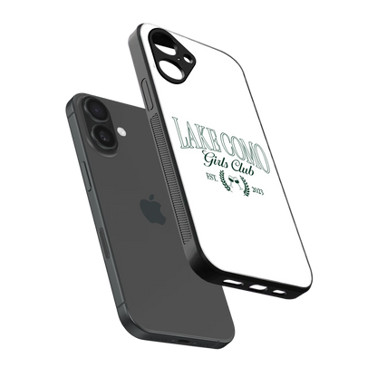 Lake Como sleek iPhone 16 cover with tempered glass back and TPU edges