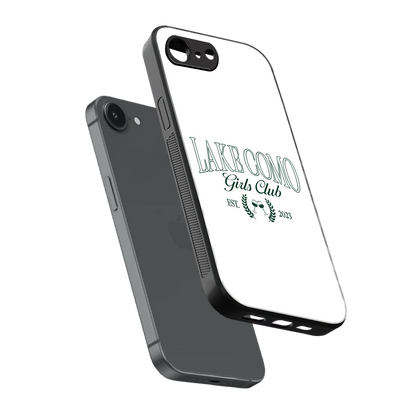 Lake Como sleek iphone 17e cover with tempered glass back and TPU edges