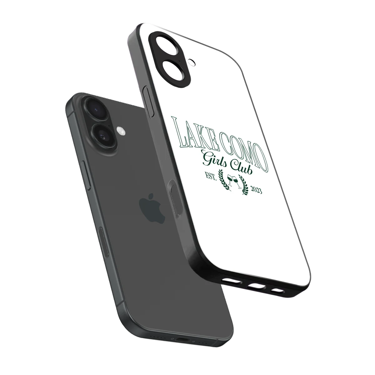Lake Como sleek iphone 17 cover with tempered glass back and TPU edges
