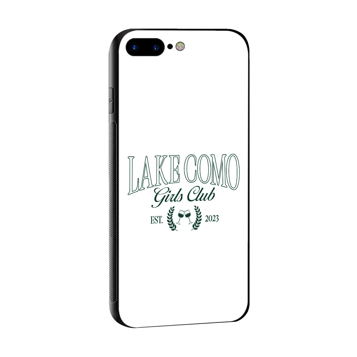 Lake Como sleek iphone 8 plus cover with tempered glass back and TPU edges