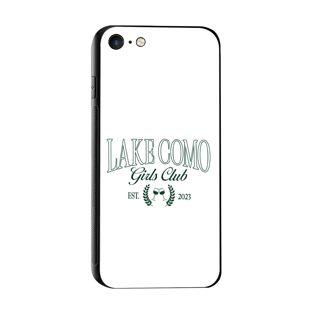 Lake Como sleek iphone 7 cover with tempered glass back and TPU edges