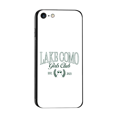 Lake Como sleek iphone 7 cover with tempered glass back and TPU edges