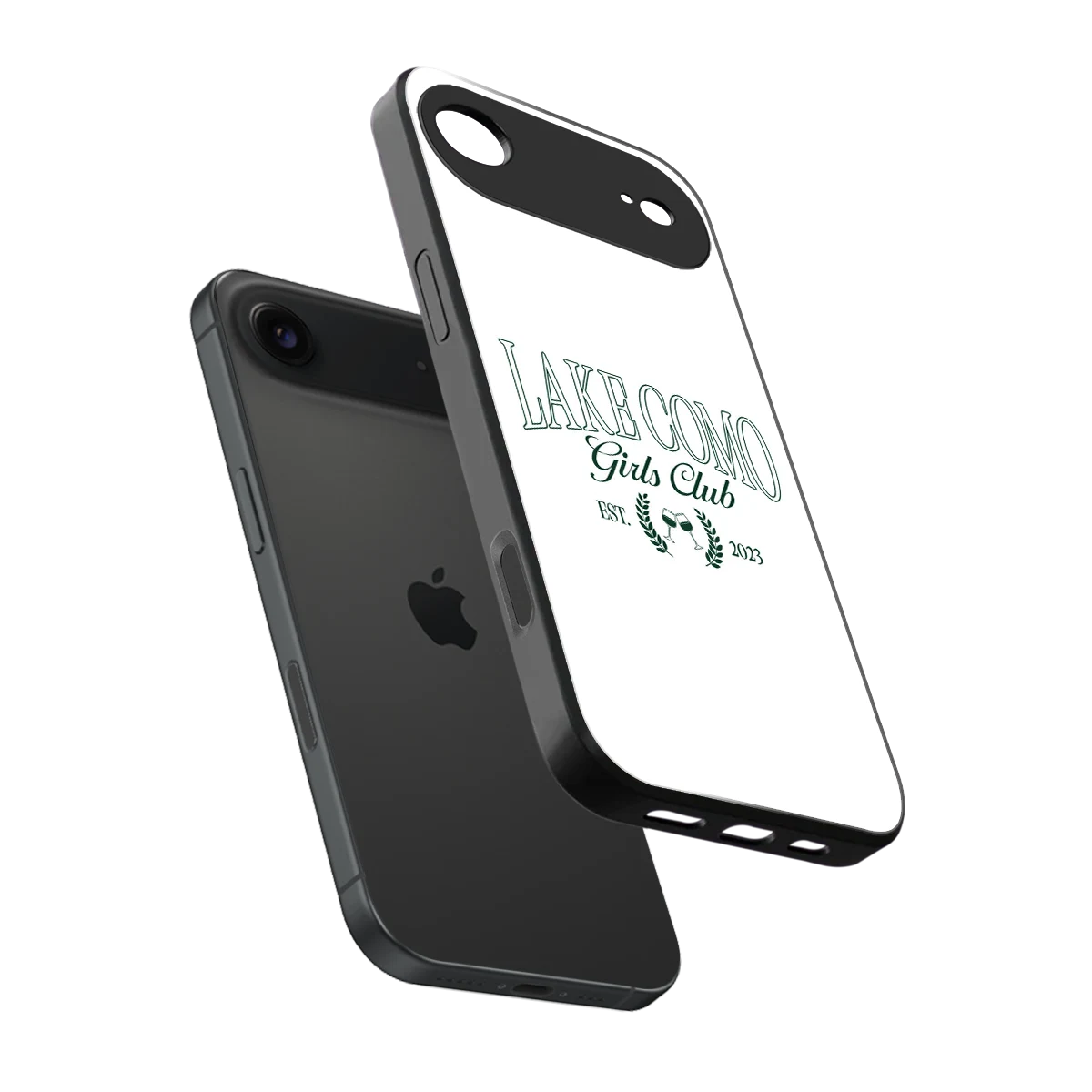 Lake Como sleek iphone air cover with tempered glass back and TPU edges