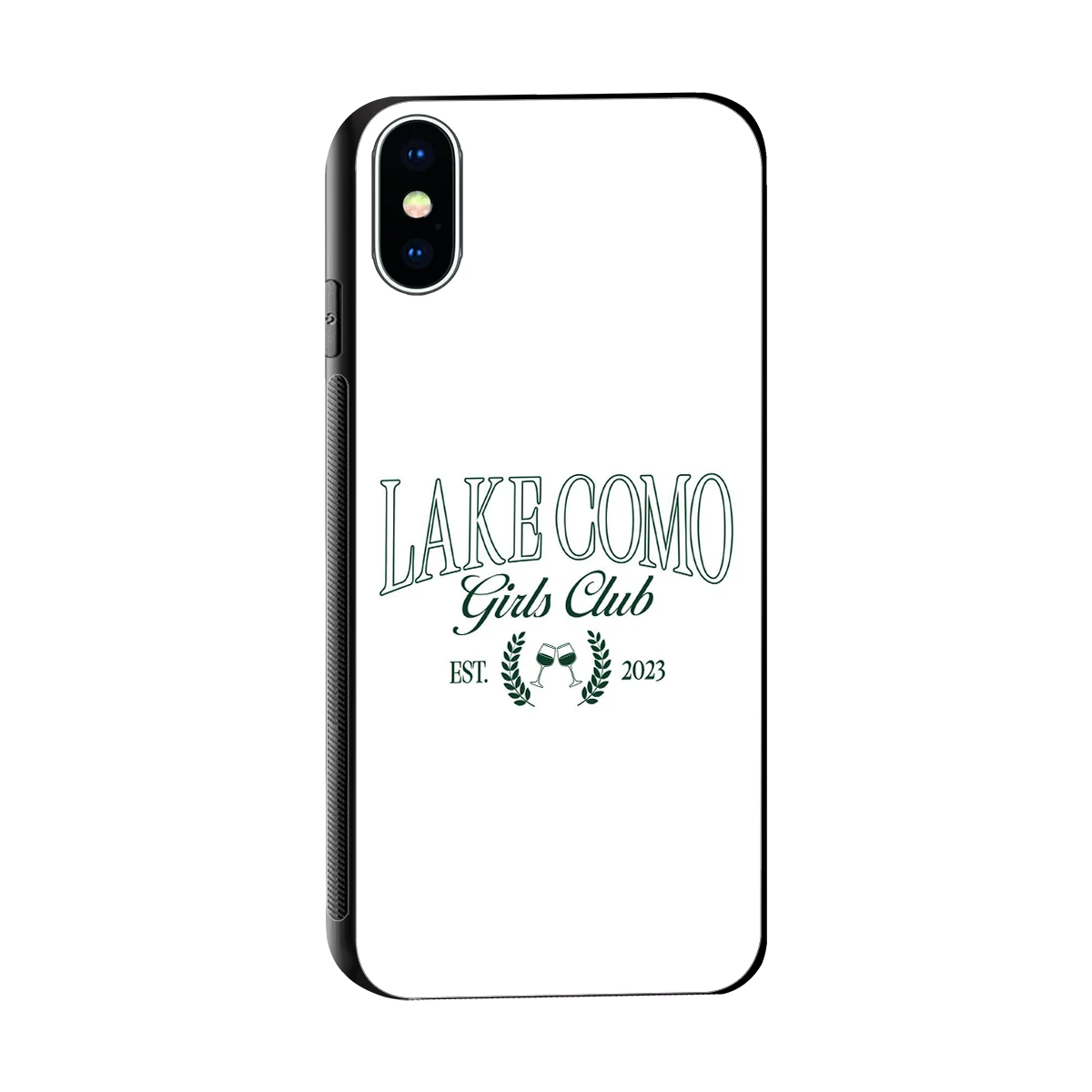 Lake Como sleek iphone x cover with tempered glass back and TPU edges