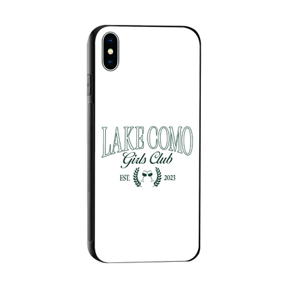 Lake Como sleek iphone xs max cover with tempered glass back and TPU edges