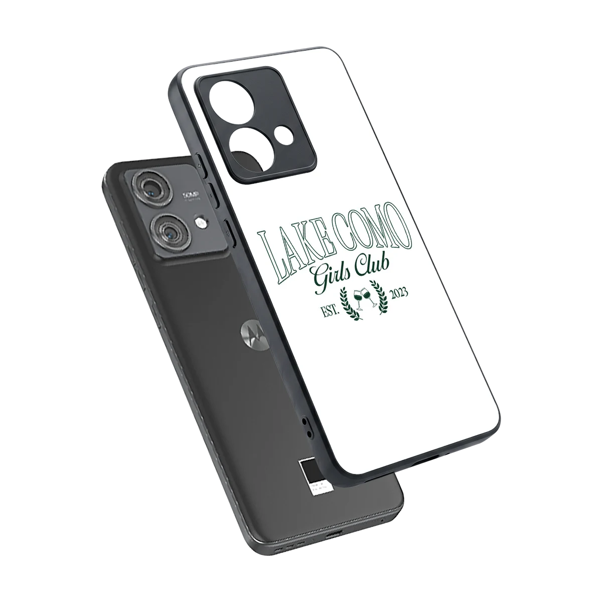 Lake Como sleek motorola edge 40 neo 5g cover with tempered glass back and TPU edges