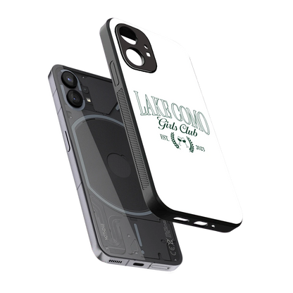 Lake Como sleek nothing phone 1 cover with tempered glass back and TPU edges