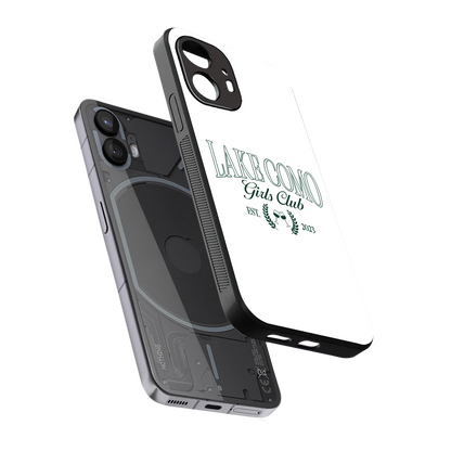 Lake Como sleek nothing phone 2 cover with tempered glass back and TPU edges