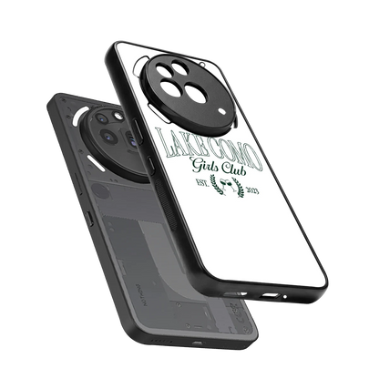 Lake Como sleek nothing phone 3a pro cover with tempered glass back and TPU edges