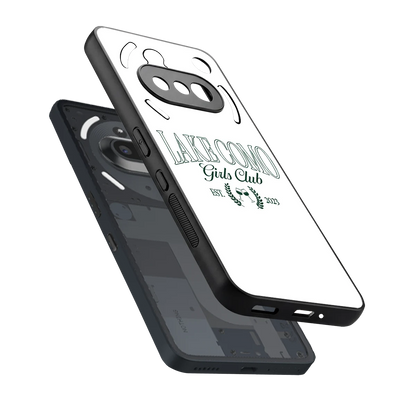 Lake Como sleek nothing phone 3a cover with tempered glass back and TPU edges