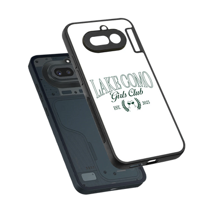 Lake Como sleek nothing phone 4a cover with tempered glass back and TPU edges