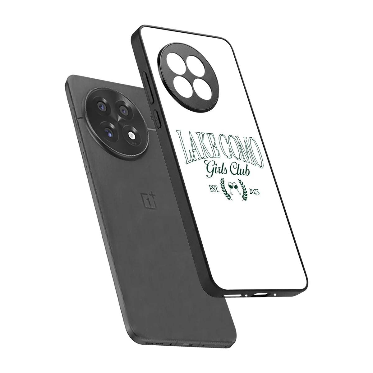 Lake Como sleek oneplus 13r cover with tempered glass back and TPU edges