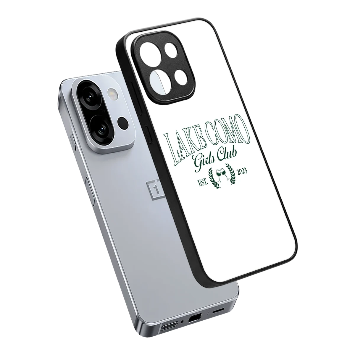 Lake Como sleek oneplus 13s cover with tempered glass back and TPU edges