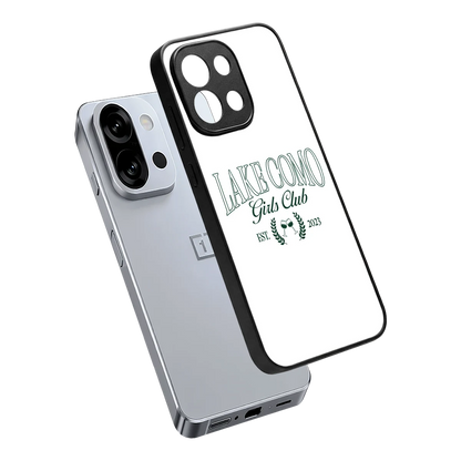 Lake Como sleek oneplus 13s cover with tempered glass back and TPU edges