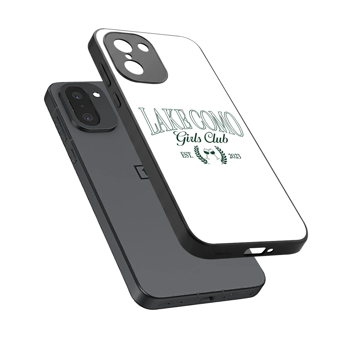 Lake Como sleek oneplus 15r cover with tempered glass back and TPU edges