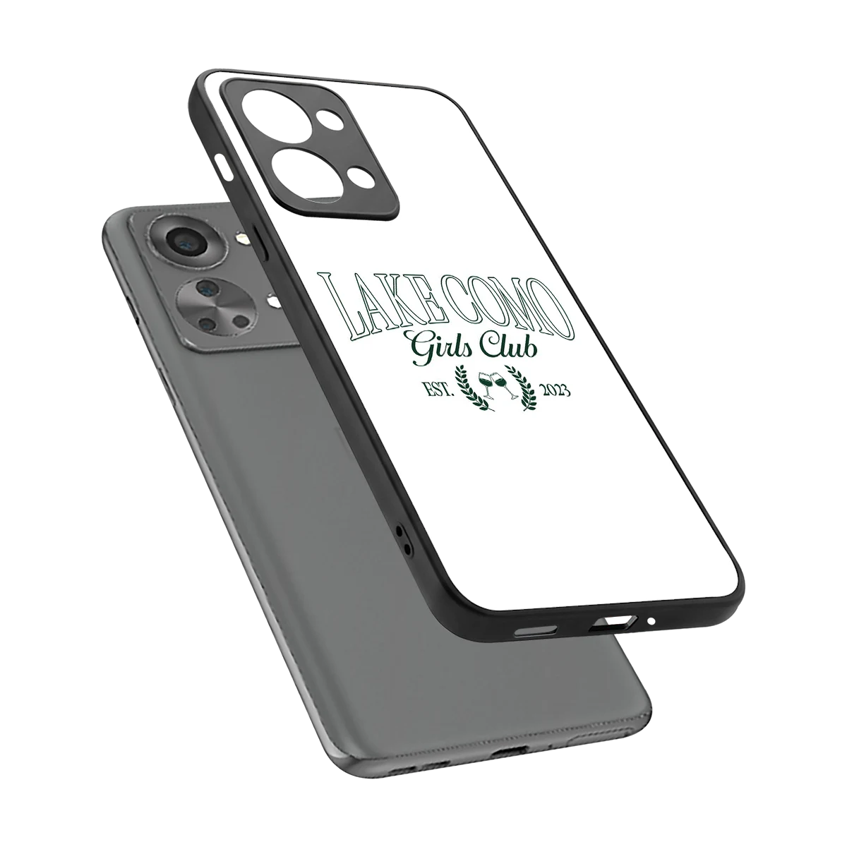 Lake Como sleek oneplus nord 2t cover with tempered glass back and TPU edges