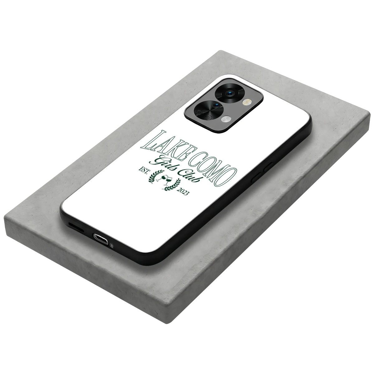Lake Como stylish phone case for oneplus nord 2t | glossy glass and slim fit