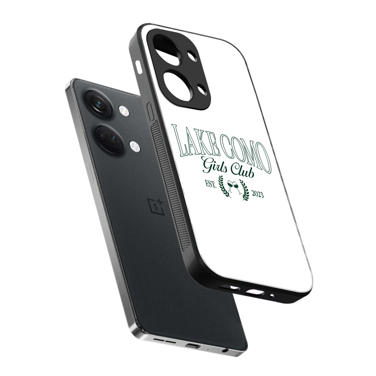 Lake Como sleek oneplus nord 3 cover with tempered glass back and TPU edges