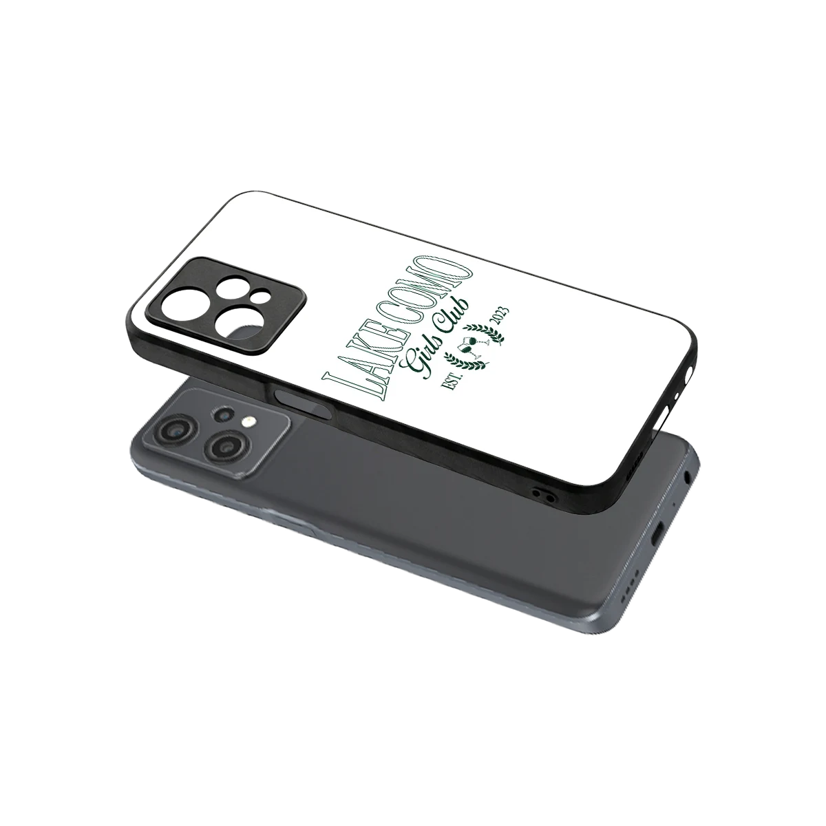 Lake Como sleek oneplus nord ce 2 lite cover with tempered glass back and TPU edges