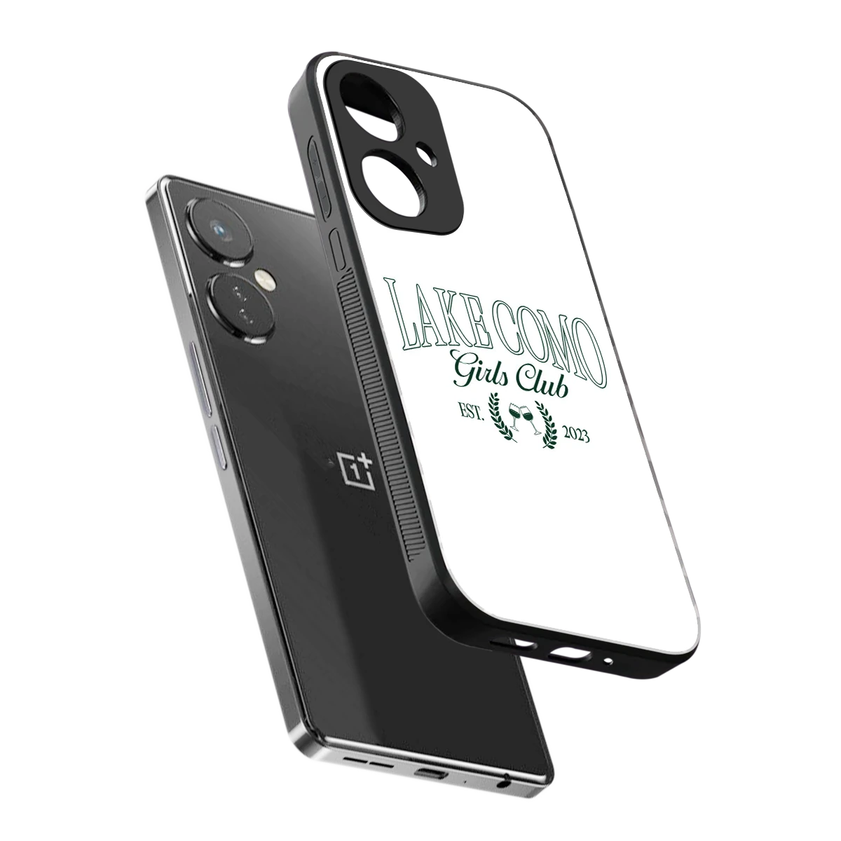 Lake Como sleek oneplus nord ce 3 cover with tempered glass back and TPU edges