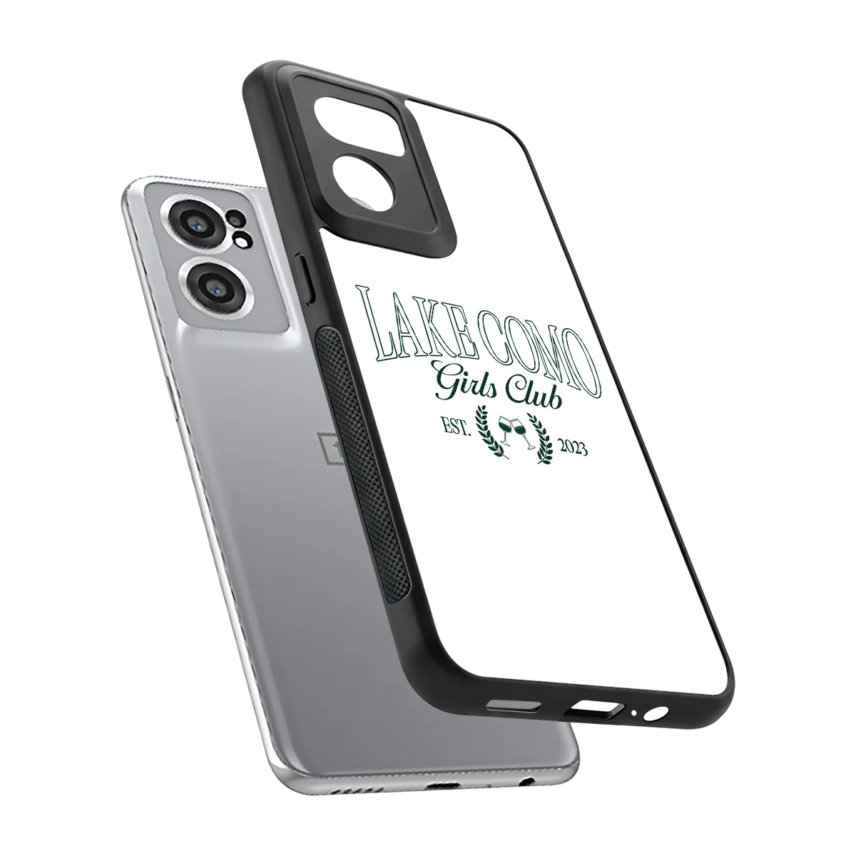 Lake Como sleek oneplus nord ce 2 cover with tempered glass back and TPU edges