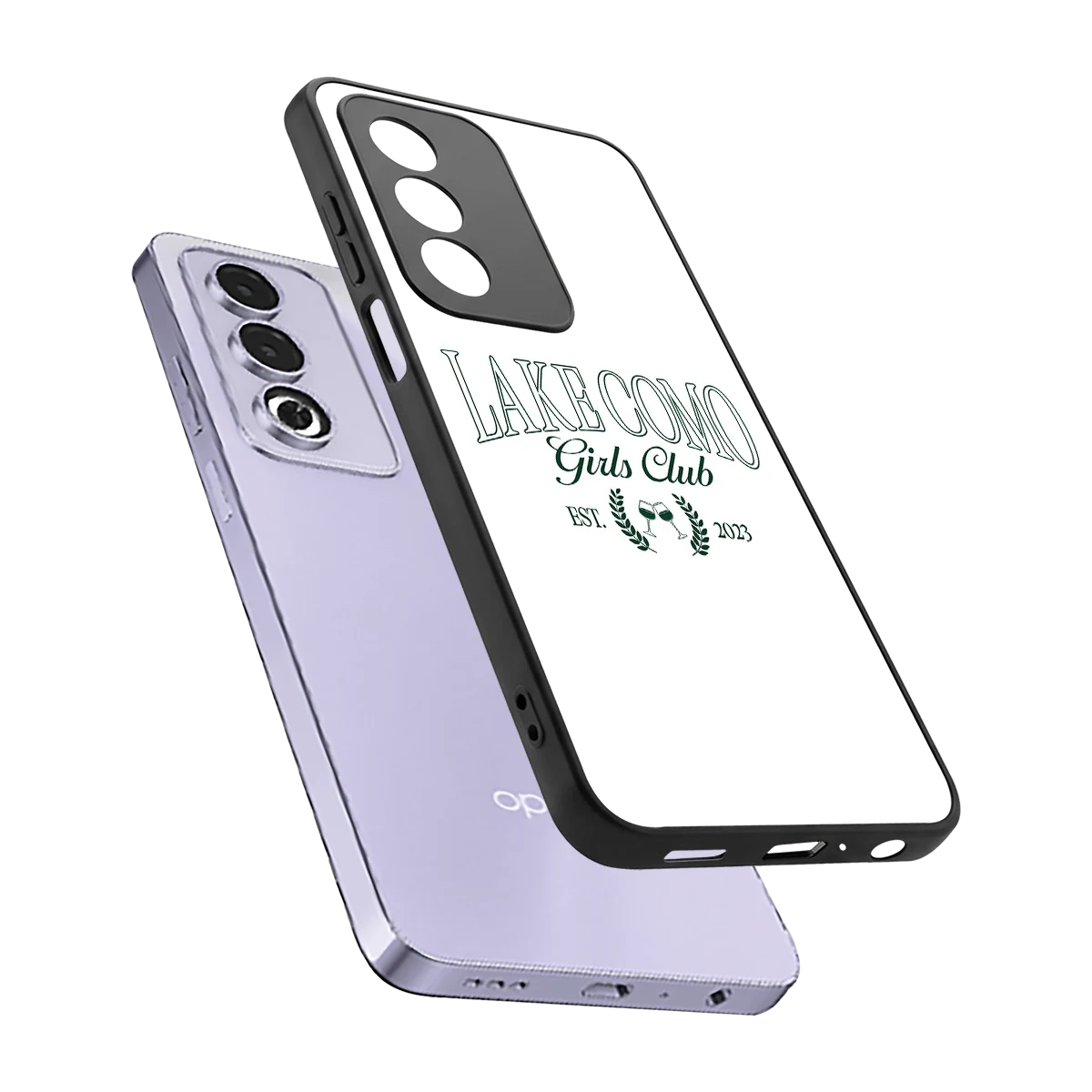 Lake Como sleek oppo a3 pro cover with tempered glass back and TPU edges