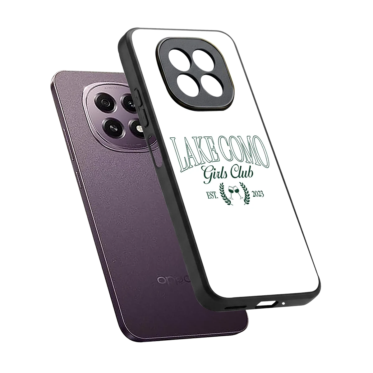 Lake Como sleek oppo f29 5g cover with tempered glass back and TPU edges