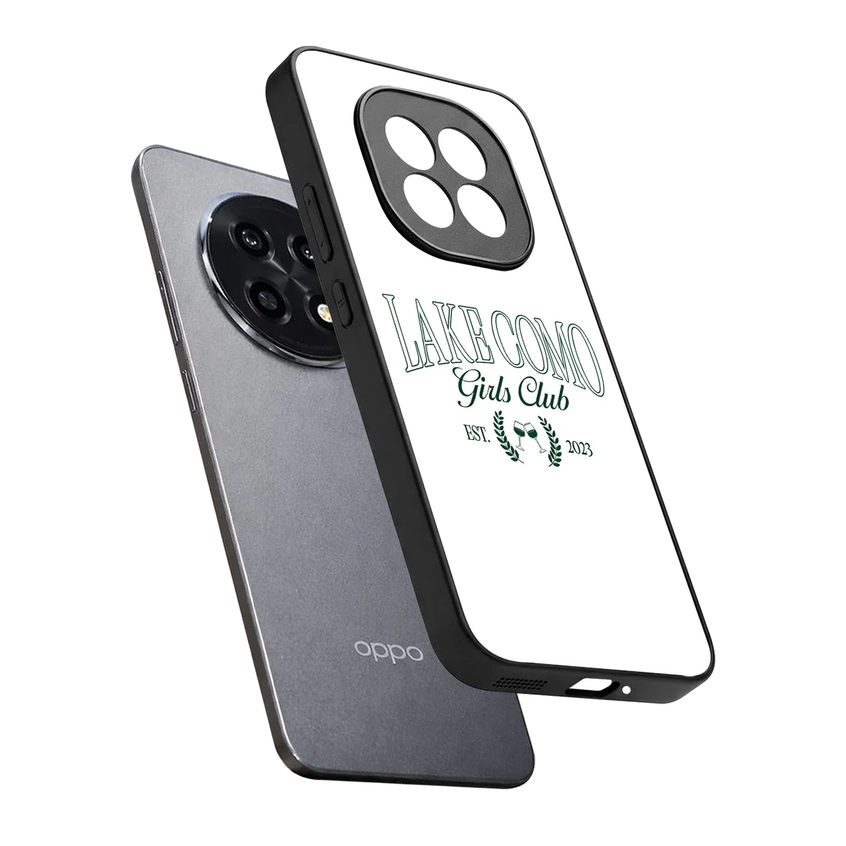 Lake Como sleek oppo f29 pro 5g cover with tempered glass back and TPU edges