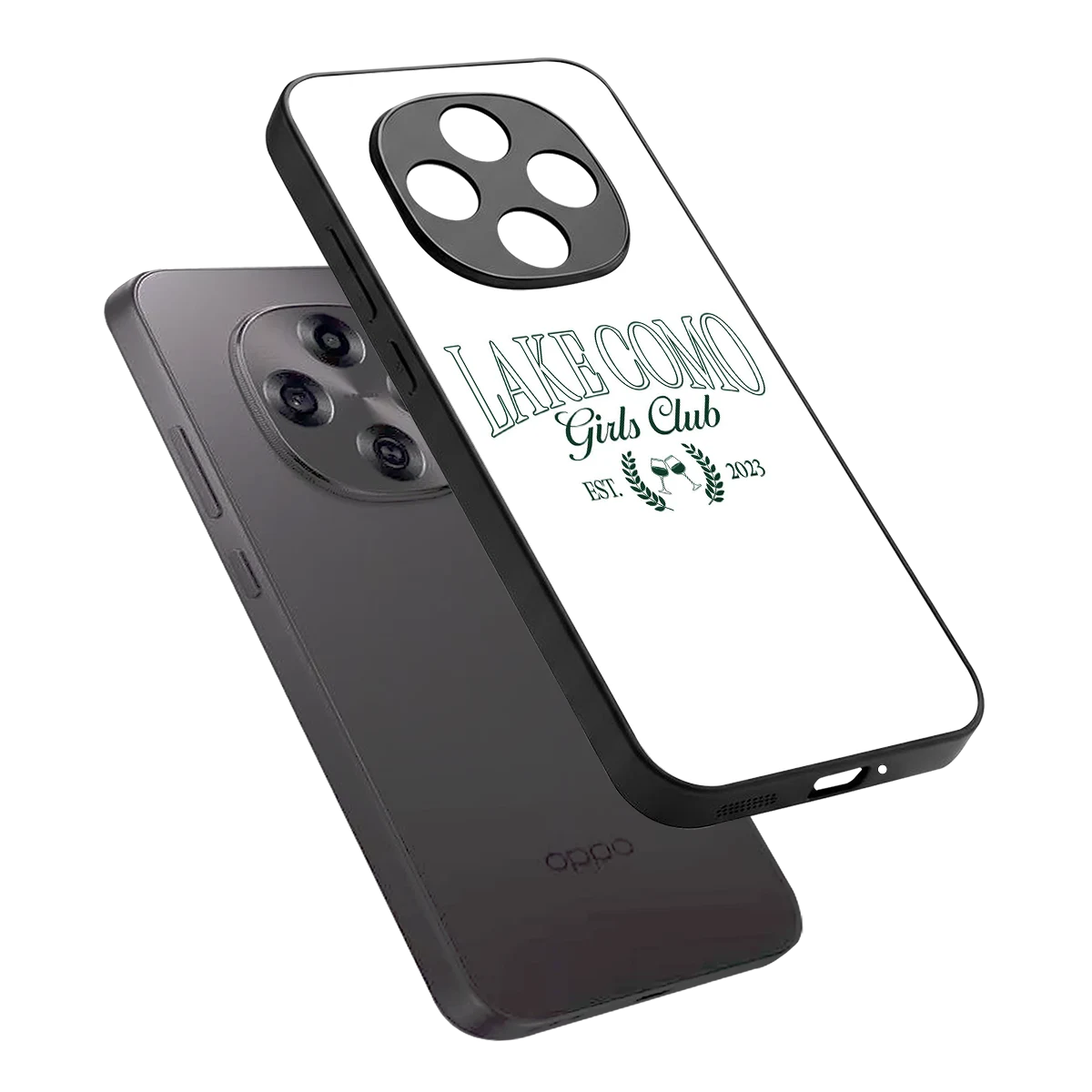 Lake Como sleek oppo f31 pro 5g cover with tempered glass back and TPU edges