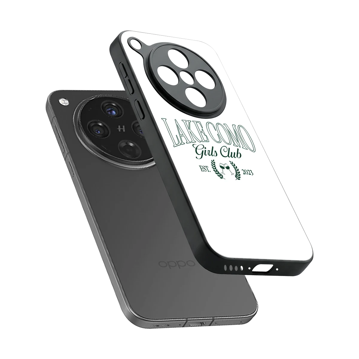 Lake Como sleek oppo find x8 cover with tempered glass back and TPU edges